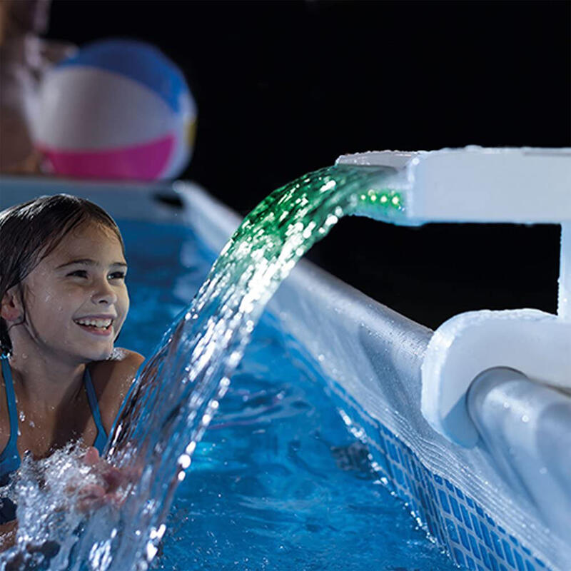 Cascada agua con luces led multicolor Intex