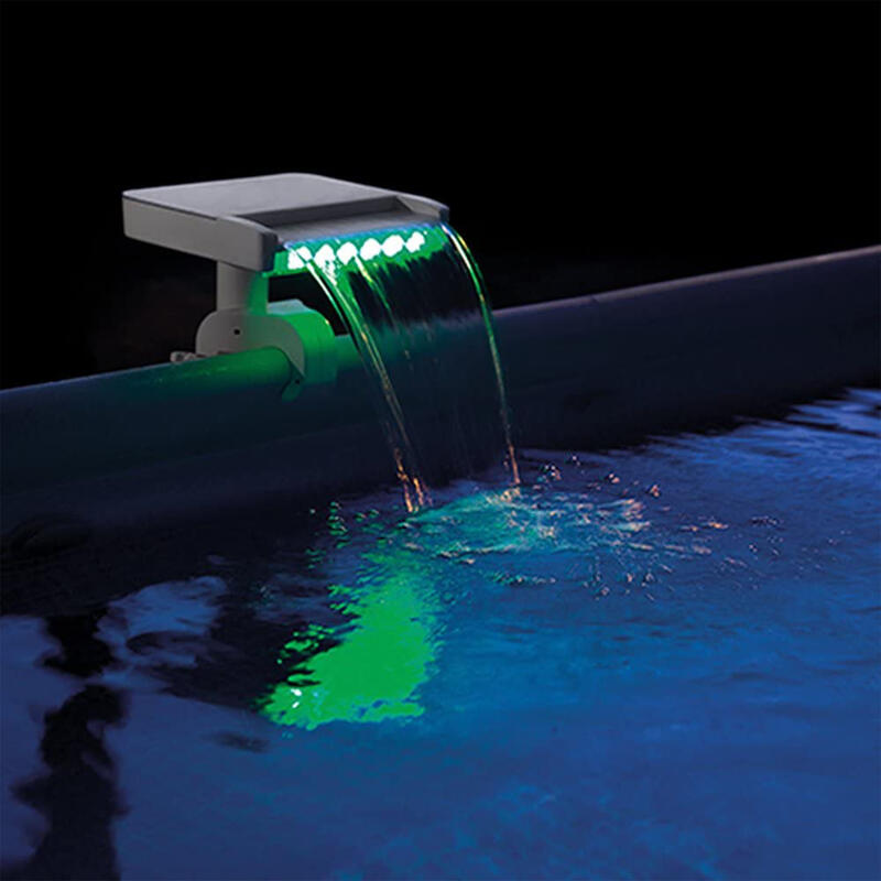 Cascada agua con luces led multicolor Intex