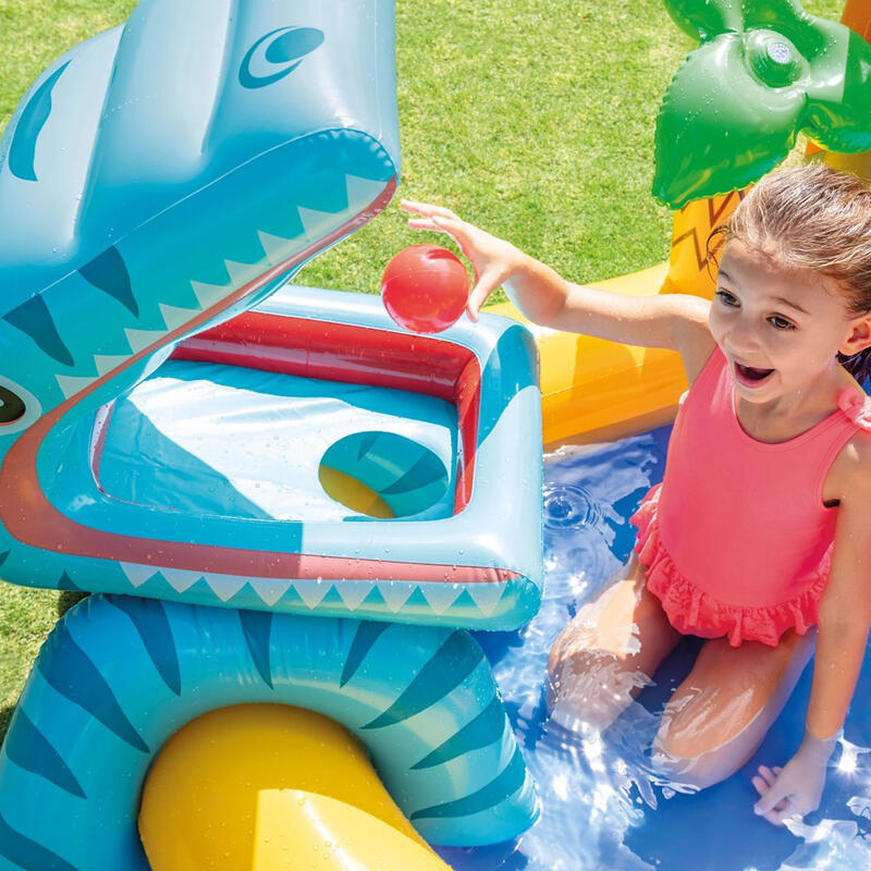 Centro juegos hinchable INTEX dinosaurio 249x191x109 cm 272l