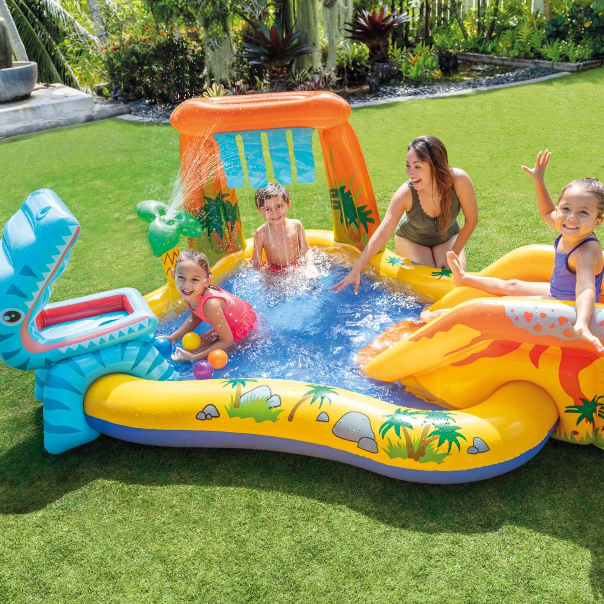Intex Piscina insuflável Dinosaur Play Center 249x191x109 cm 57444NP 2/7