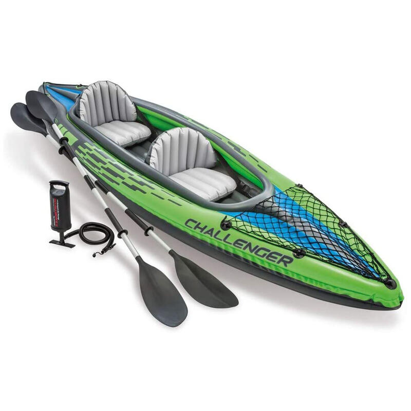 Ligero convertible Bastante Kayak hinchable Intex Challenger k2 + 2 remos 351x76x38 cm| 2plazas| Kayak  mar | Decathlon