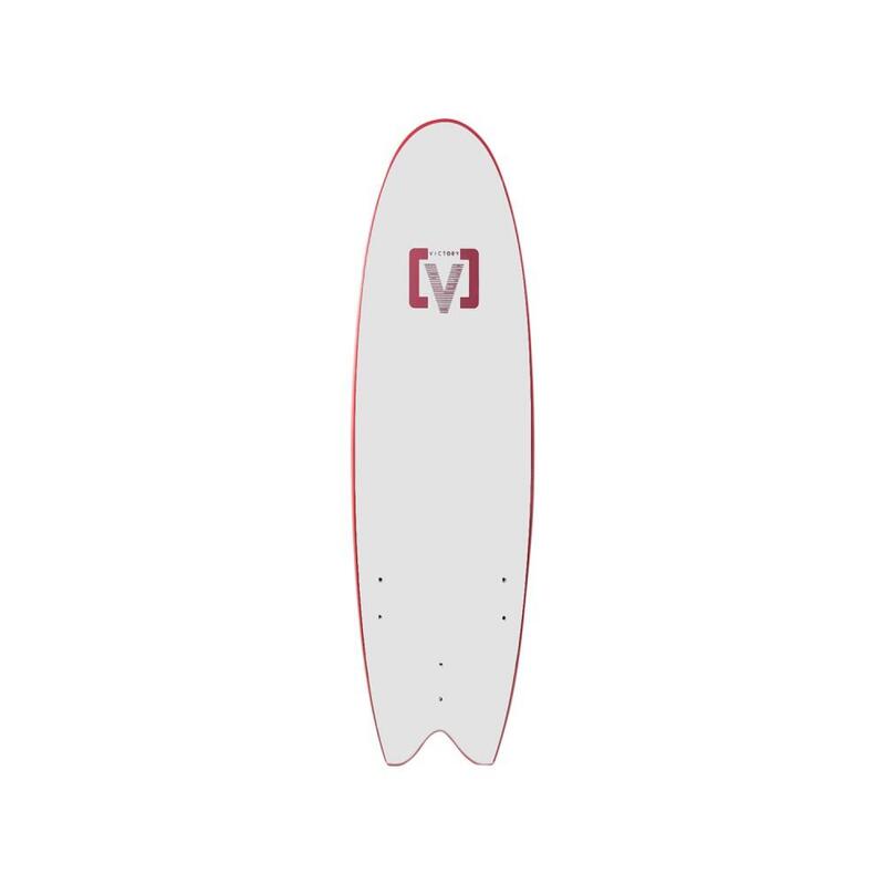 EPS Softboard - Planche de surf en Mousse - Fish 6'6 - Red