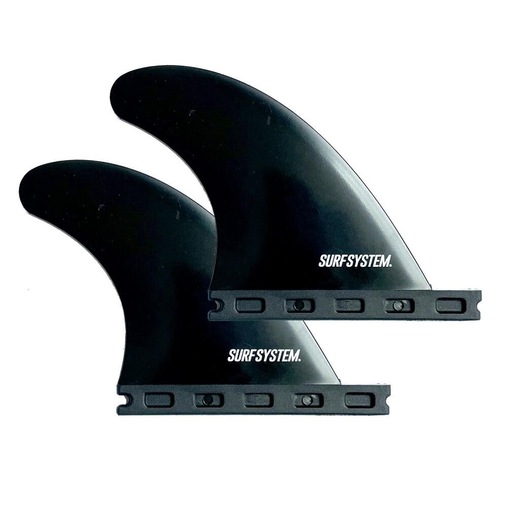 SURFSYSTEM SURFSYSTEM - Quad Rear Fins GX - Set di 2 pinne - Futures - Nero