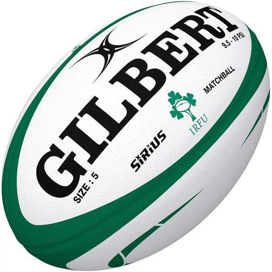 Ballon de Rugby Gilbert Officiel Match Sirius Equipe Irlande