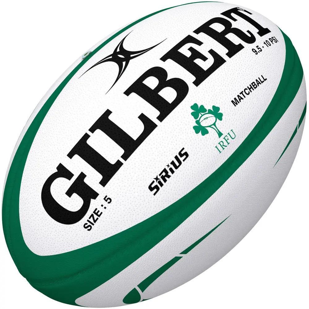 Gilbert - Ballon De Rugby Gilbert Officiel Match Sirius Equipe Irlande - Ballon De Rugby - Blanc - 5 - Decathlon