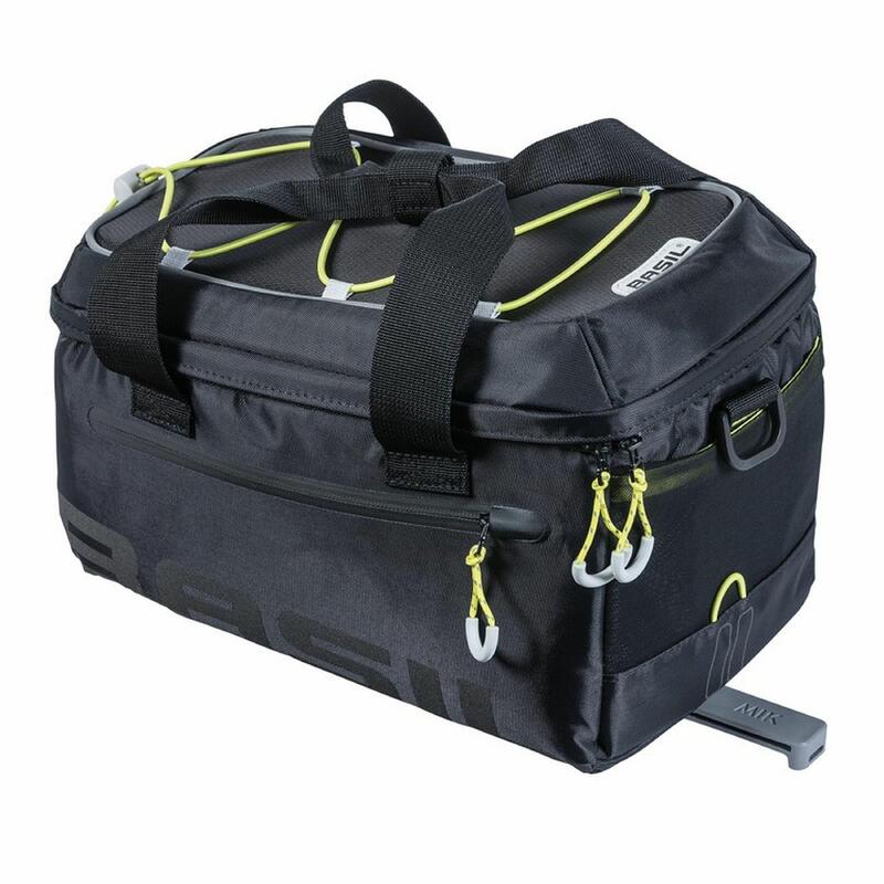 BASIL Sacoche porte-bagages "Miles MIK" - noir/citron vert