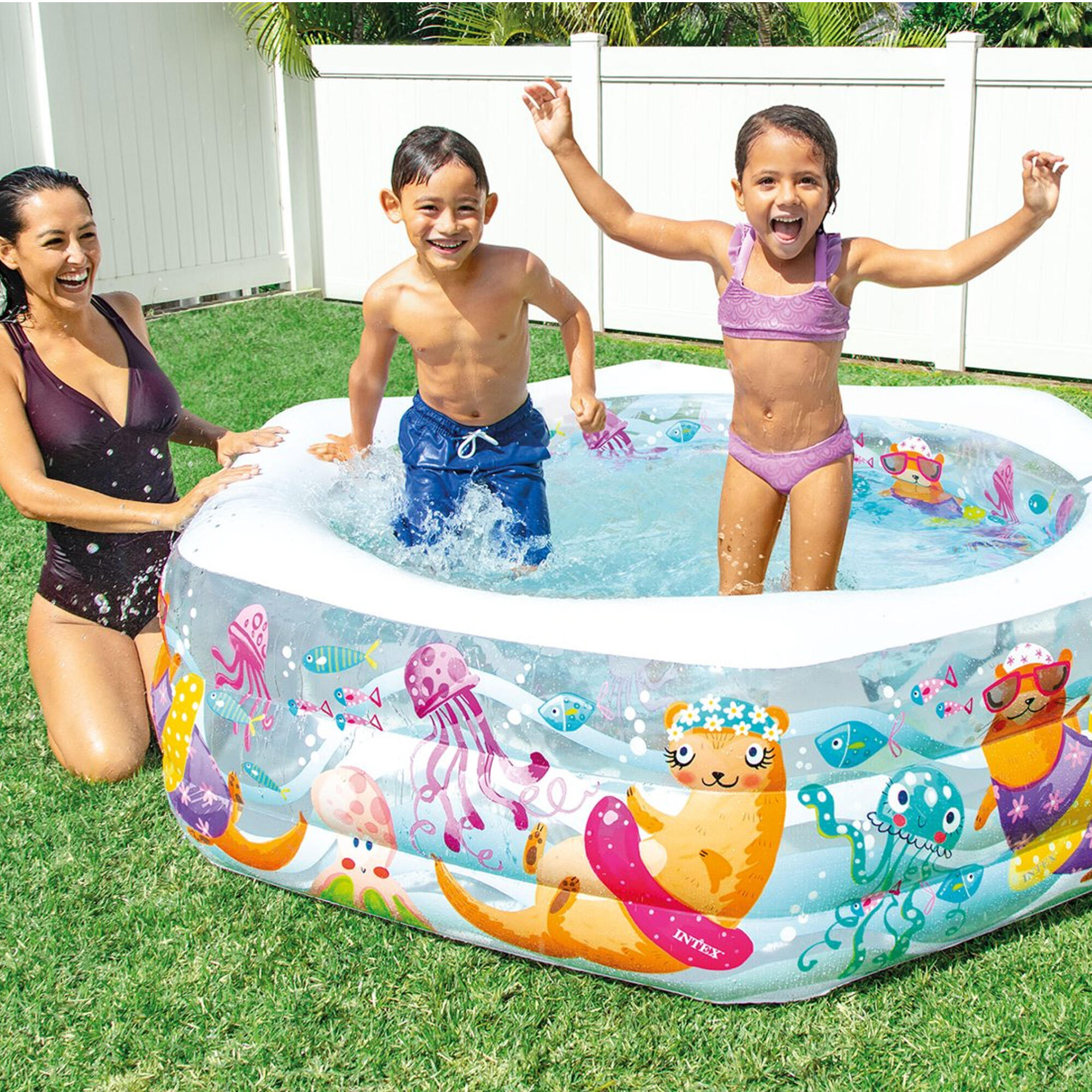 191 x 178 x 61 cm Intex Kinderbecken Happy Otter 2/7