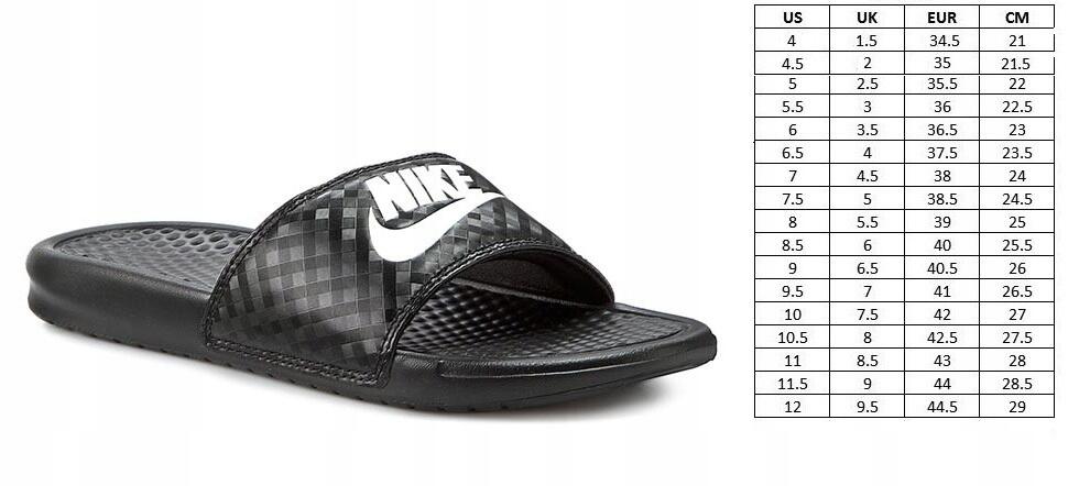 KLAPKI NIKE BENASSI DAMSKIE 343881-011 CZARNE 2/3