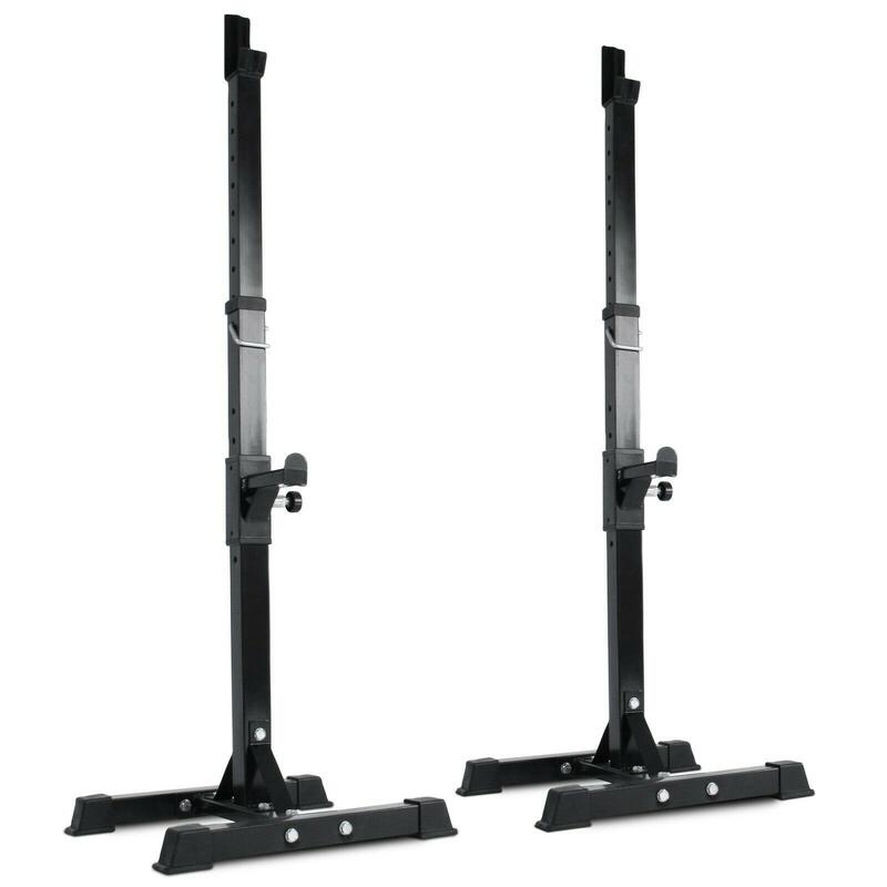 Soporte Rack de Pesas para Musculación Separable Alta Carga Negro