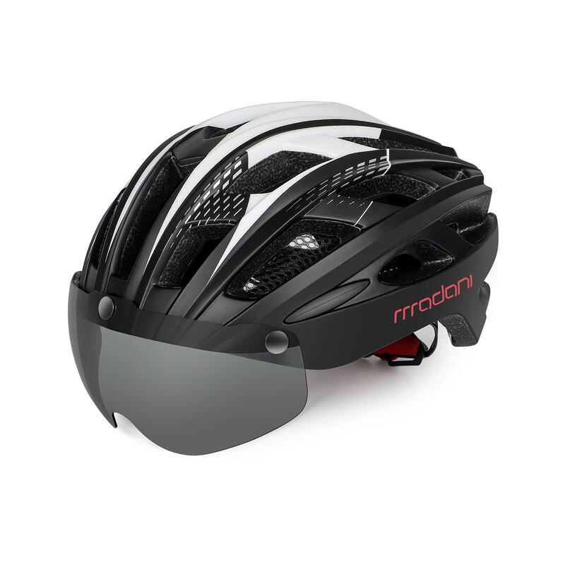 Kask rowerowy z szybą fotochromową madani HT19