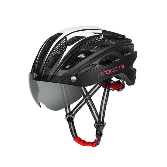 Kask rowerowy z szybą fotochromową madani HT19