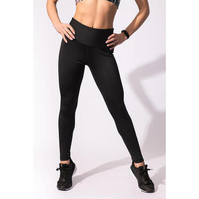 Legginsy ocieplane damskie czarne Running 2skin