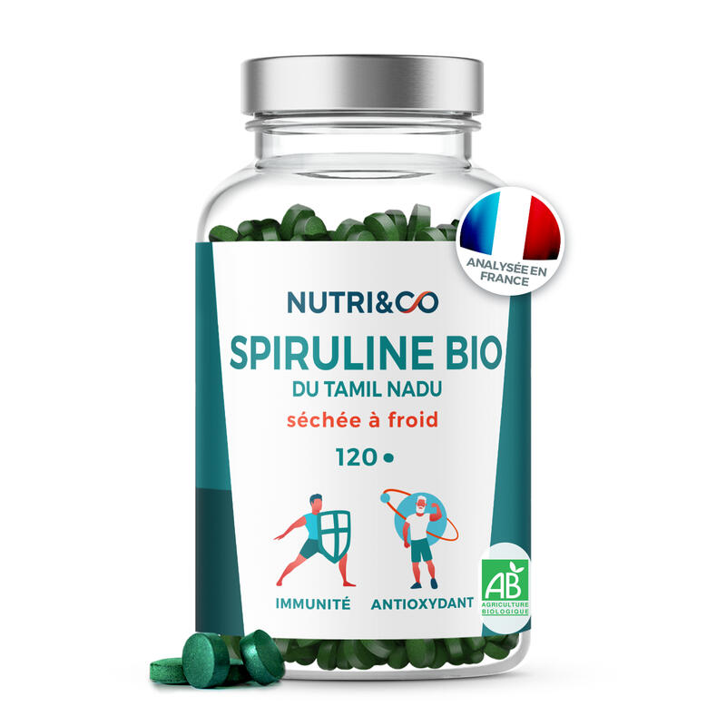 Spiruline Bio - 100% Pure - Préparation et Récupération - 120 comprimés