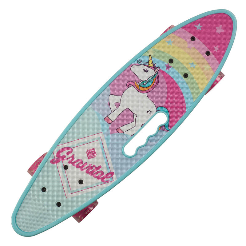 Penny board Portabil ABEC-7, PU, Aluminiu, Unicorn