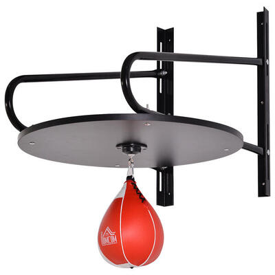 HOMCOM Sacco Boxe Pera Veloce con Piattaforma e Accessori Inclusi