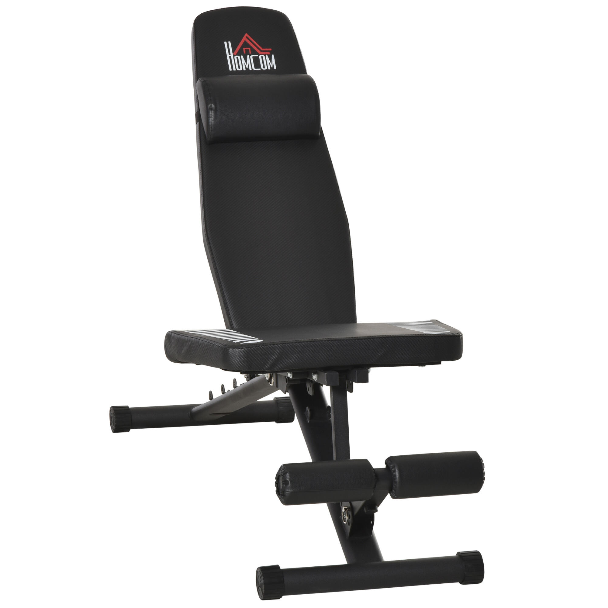HOMCOM HOMCOM Panca Pesi Pieghevole Regolabile per Palestra e Casa 145x55x41-114cm