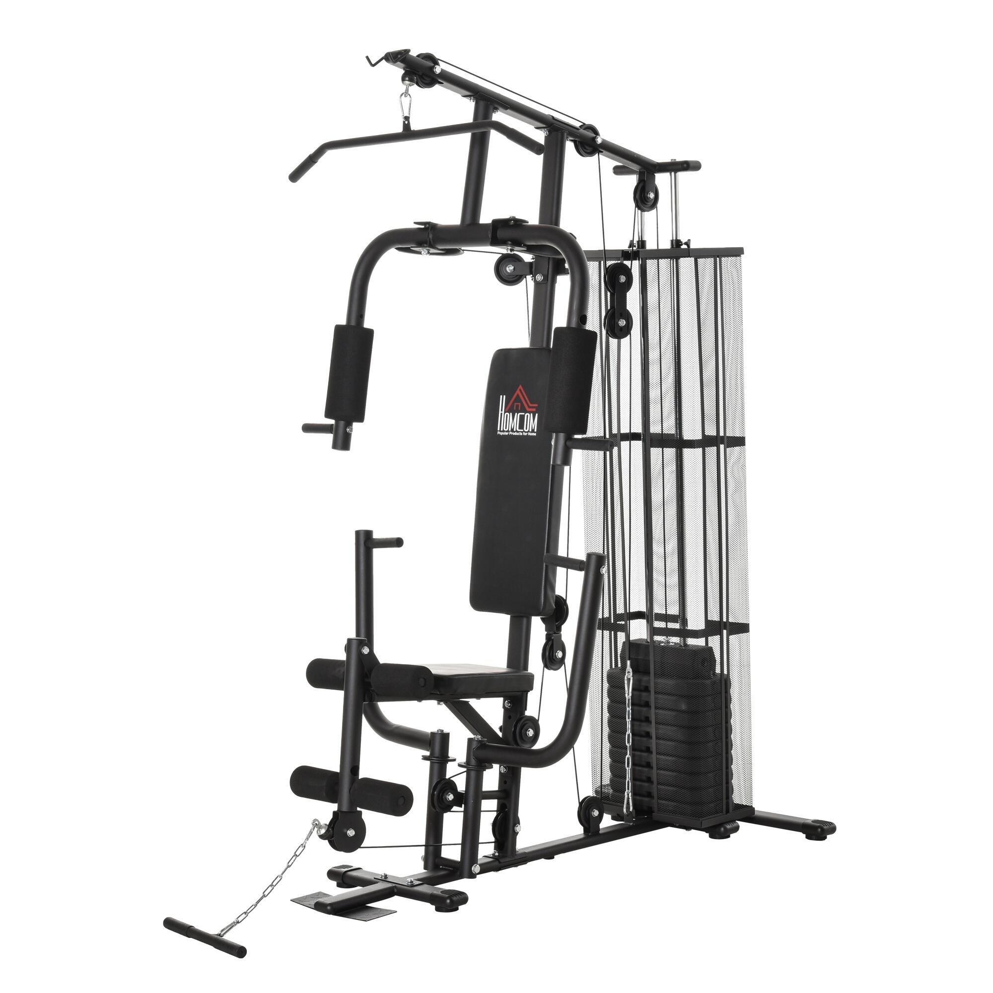 HOMCOM Stazione Fitness per Allenamento a Casa e Professionale in Acciaio 1/8