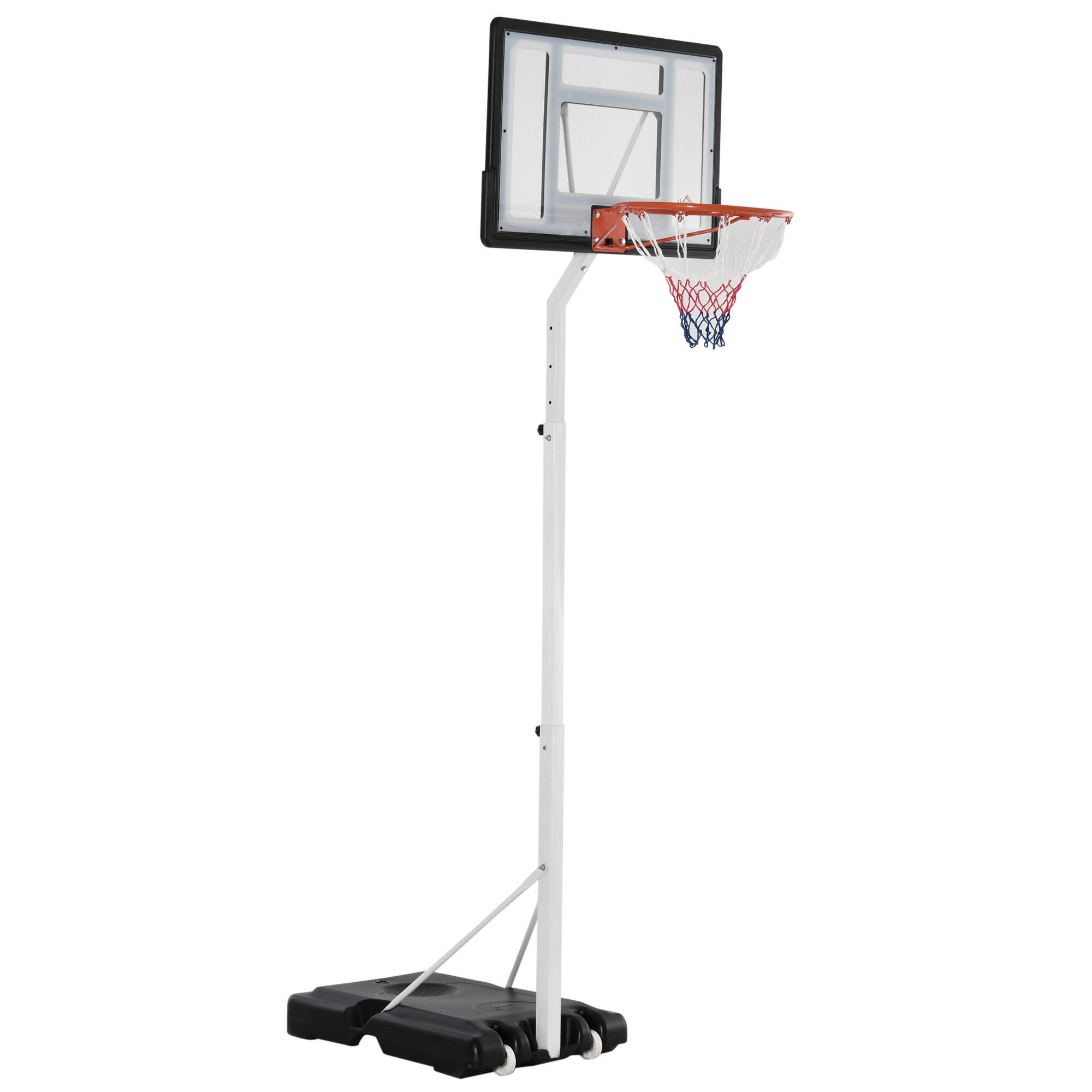 HOMCOM HOMCOM Canestro da Basket per Bambini e Adulti Altezza Regolabile 210-260cm