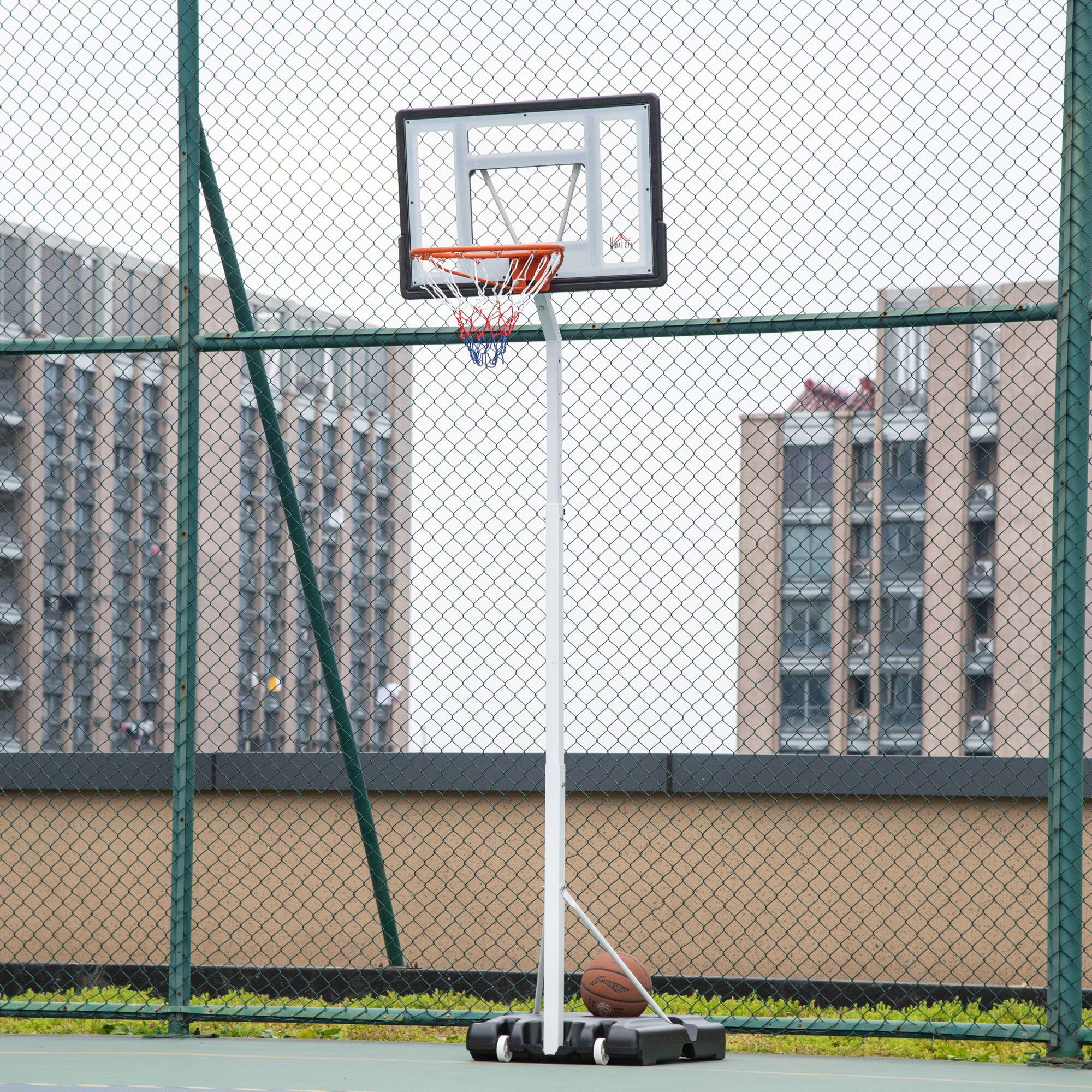 HOMCOM Canestro da Basket per Bambini e Adulti Altezza Regolabile 210-260cm 2/5