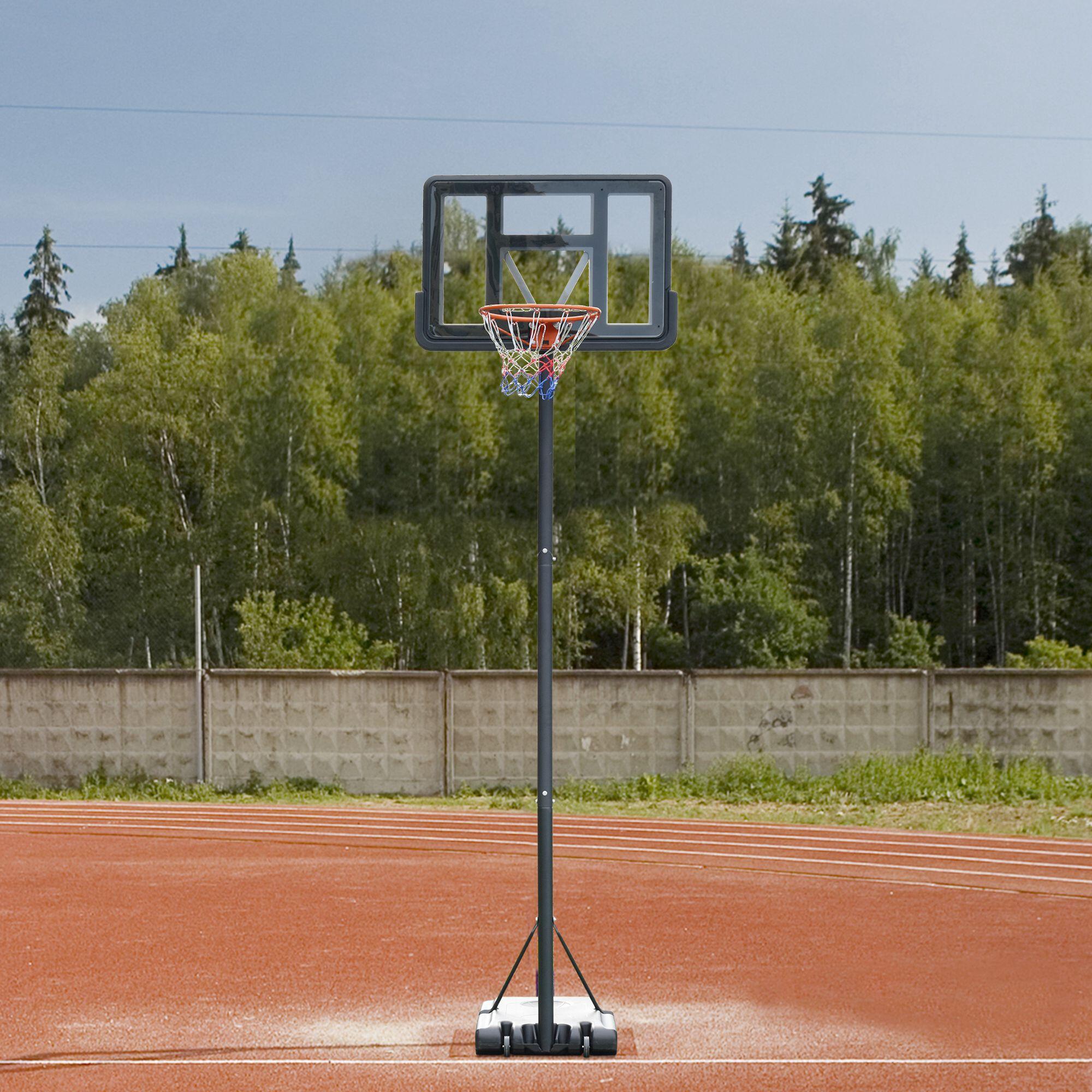 HOMCOM Canestro Basket Altezza Regolabile 231-305cm Base con Ruote 2/6