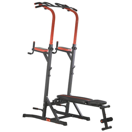 Tour de musculation pliable et multifonctionnelle avec barre de traction et chai