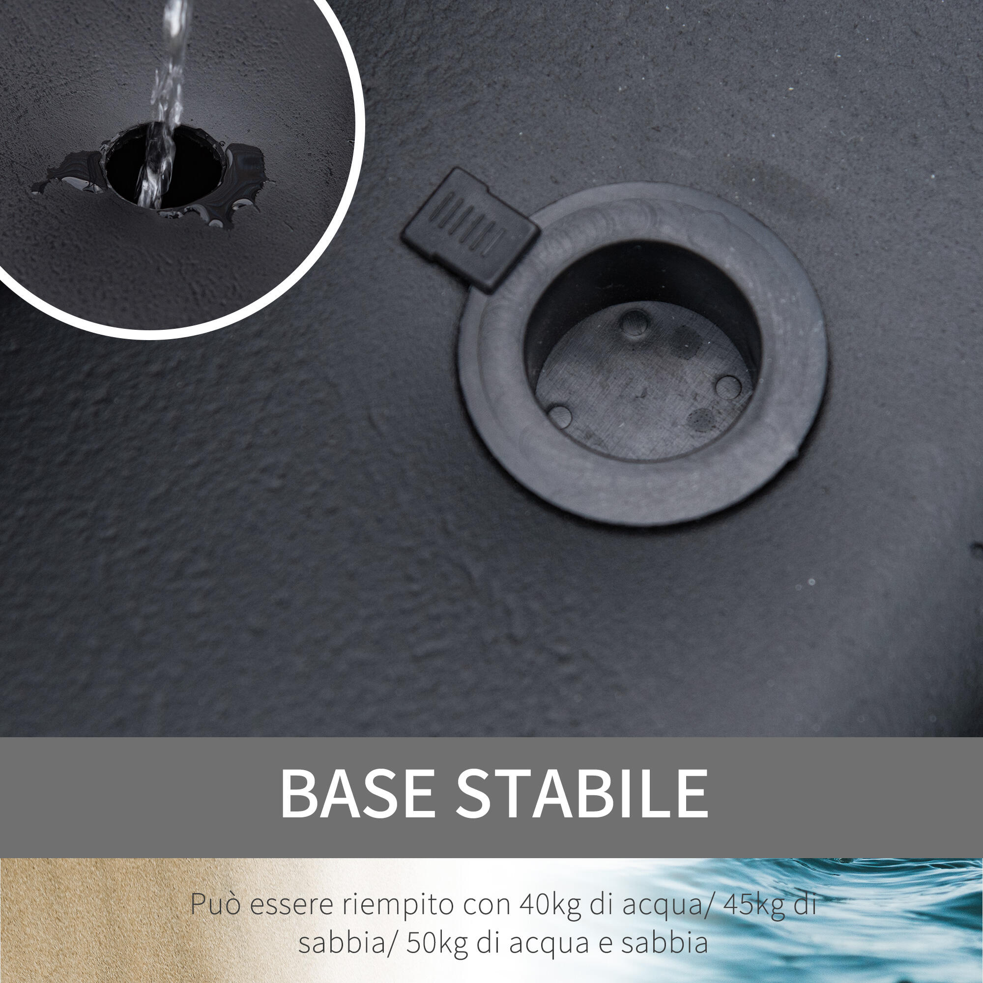 HOMCOM Canestro da Basket per Bambini e Adulti Altezza Regolabile 210-260cm 5/5