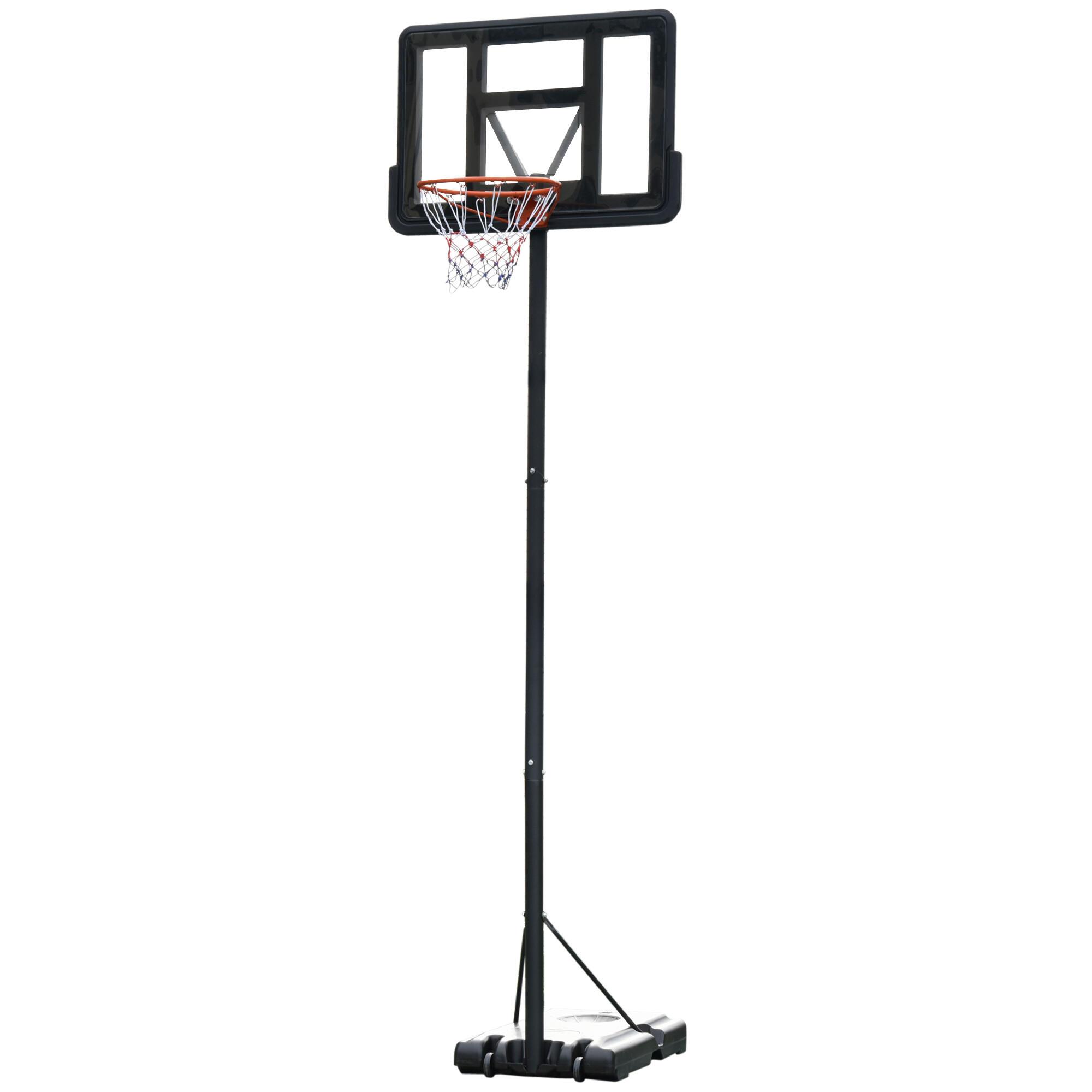 HOMCOM HOMCOM Canestro Basket Altezza Regolabile 231-305cm Base con Ruote