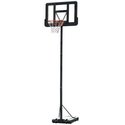 HOMCOM Canestro Basket Altezza Regolabile 231-305cm Base con Ruote
