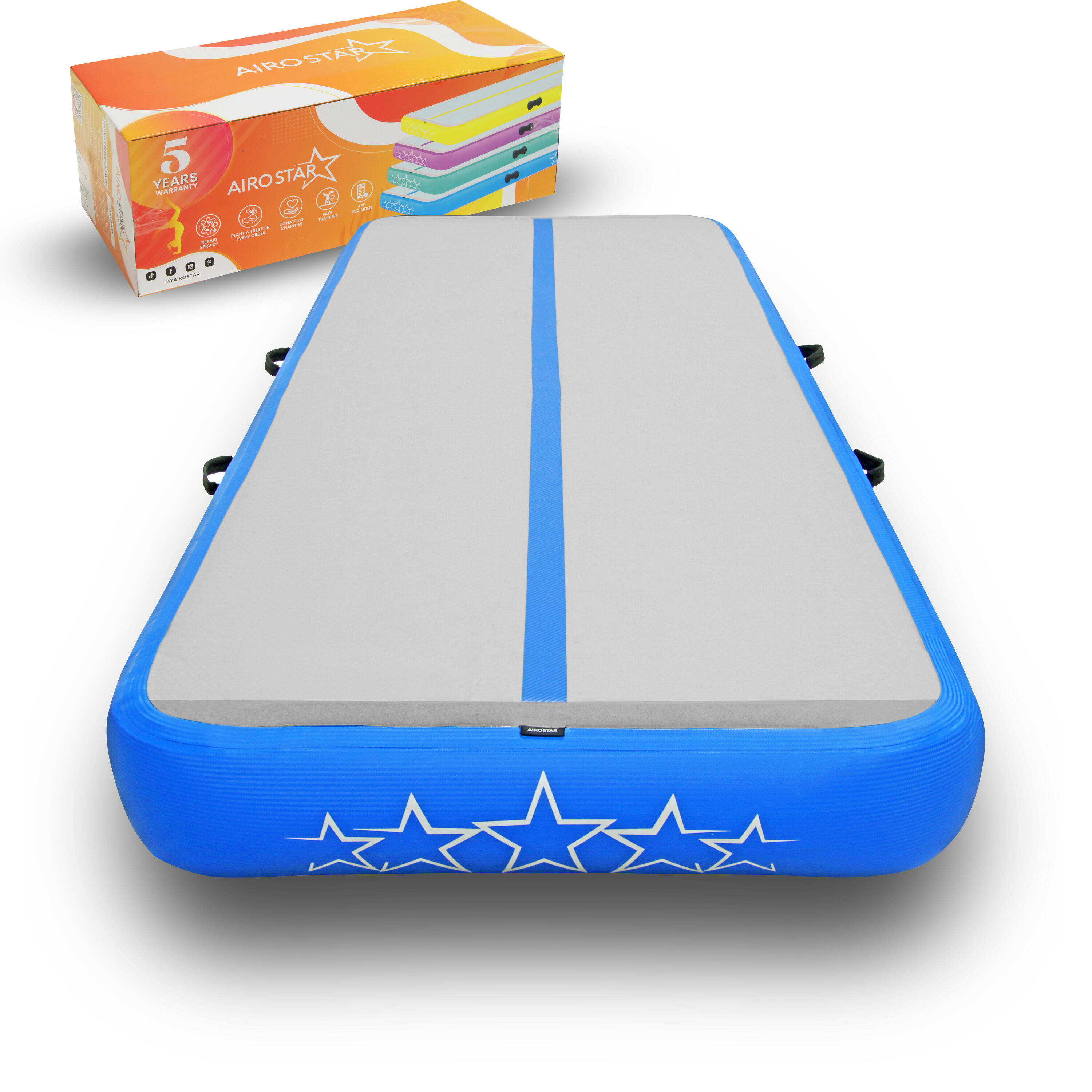 AirTrack PRO STAR™ AIROSTAR van AirTrack Factory 5x1x0.2M - Turnmat 3/4