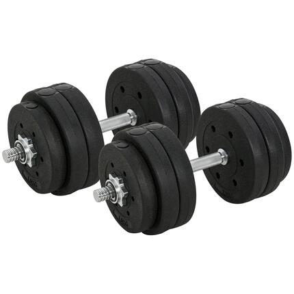 Kit d'haltères de 30 kg (8 disques de 2,5 kg et 4 haltères de 1,5 kg), comprenan