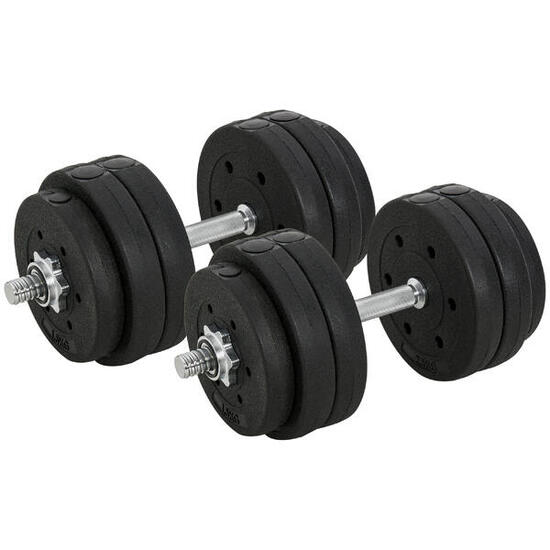 Kit d'haltères de 30 kg (8 disques de 2,5 kg et 4 haltères de 1,5 kg), comprenan