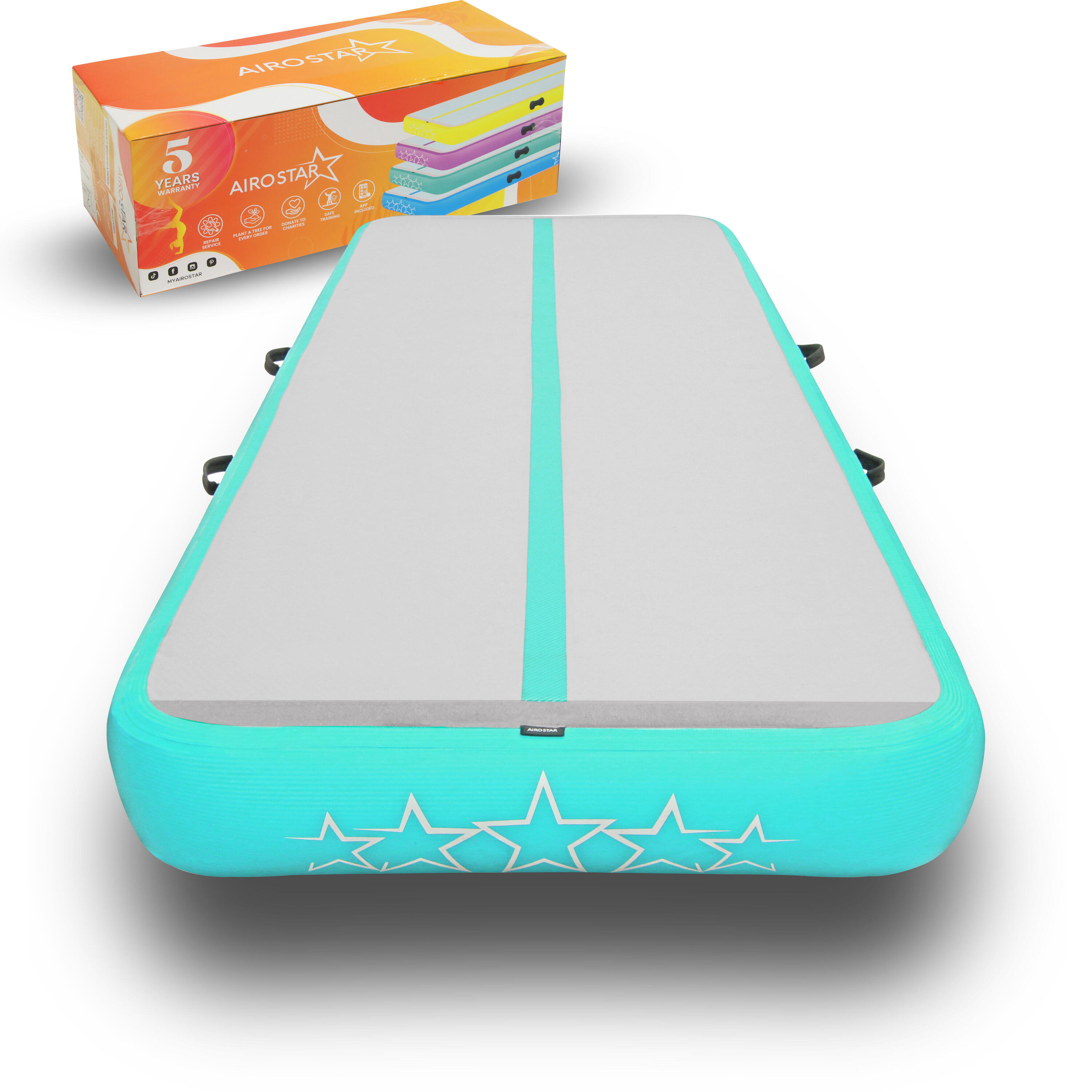 AirTrack STAR™ AIROSTAR van AirTrack Factory 6x1x0.1M  - Turnmat 3/4