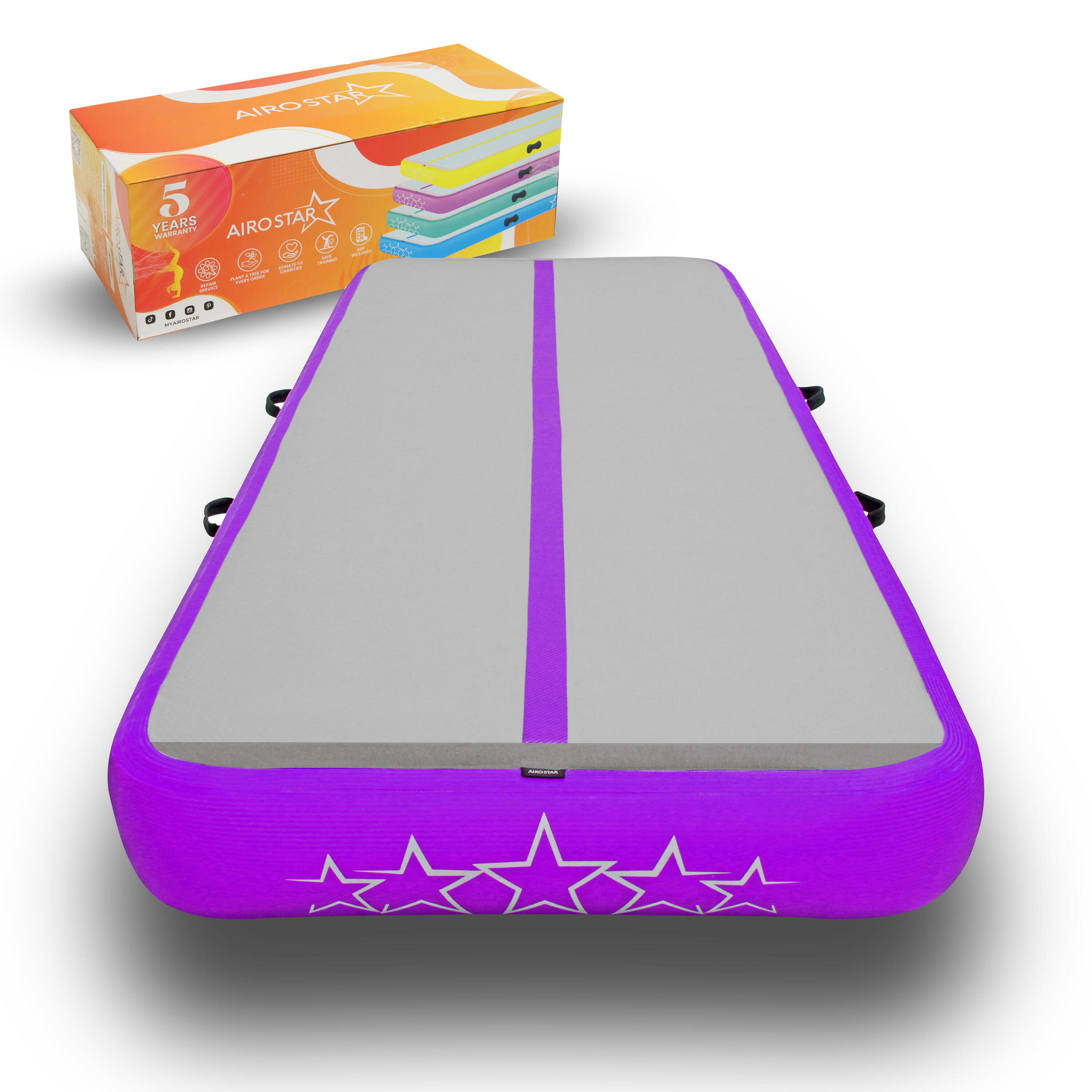 AirTrack PRO STAR™ AIROSTAR van AirTrack Factory 6x1x0.2M  - Turnmat 3/3
