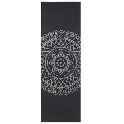 Lotus yogamat sticky extra dik mandala zwart