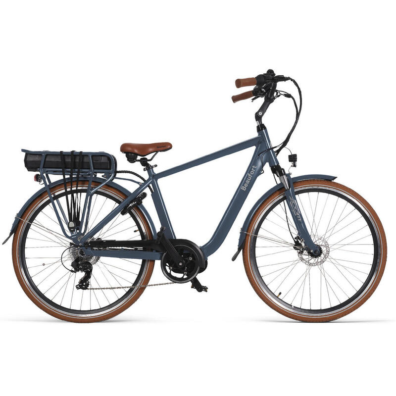 Elektrisches Herrenfahrrad, Bea, 51 cm, Mittelmotor, 7 Gang, grau