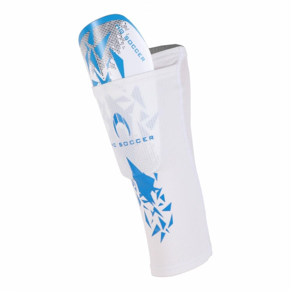 REBELDE soccer shin guards WHITE/BLUE