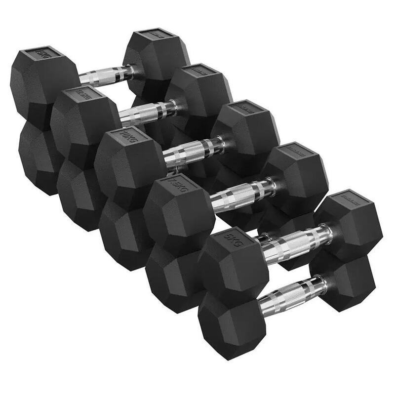 Set de Mancuernas Hexagonales de 2,5 kg a 20kg - Viok Sport