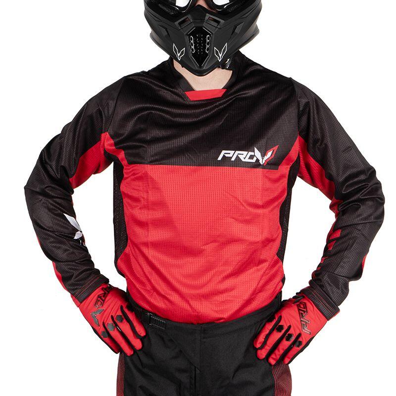 Maillot cross HOLESHOT RED adulte Rouge Prov