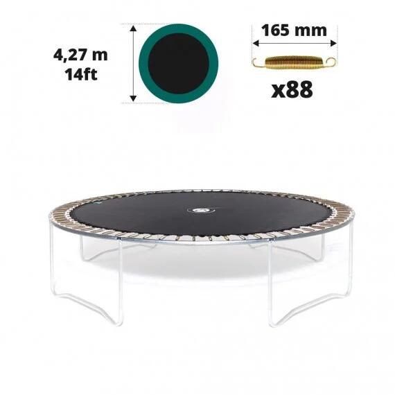France Trampoline - Tapis De Saut Pour Trampoline Diamètre 4m27 Ayant 88 Ressorts De 165mm De Long - Tapis De Saut - Noir - Taille Unique - Decathlon