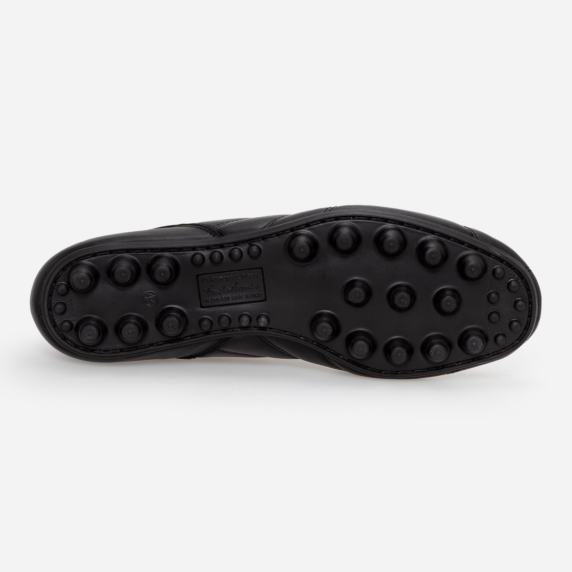 Scarpe calcio uomo NEW STAR VITELLO nero ricamo bianco suola GO 4/5