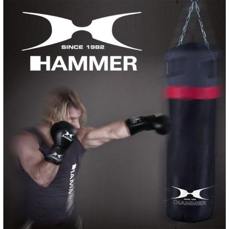 Set de boxe Cobra 100cm + gants - Noir - Durable - Tous âges - unisexe