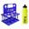 Pack 6 Botellas 750 ml Amarillo con Portabotellas Plegable Azul