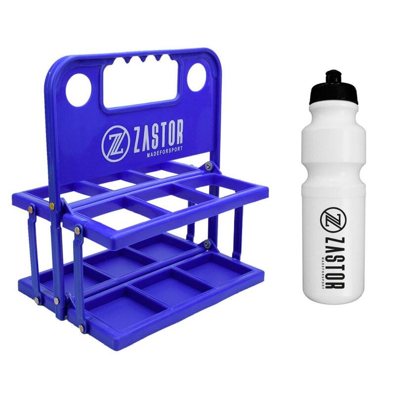 Pack 6 Botellas 750 ml Blanco con Portabotellas Plegable Negro