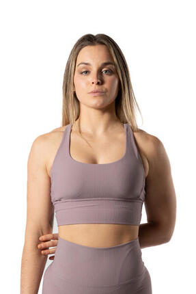 Brassière De Sport Côtelée v2 Plum Rouge