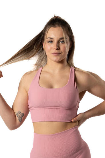 Gerippter v2 Nahtloser Sport-BH Plum Rot