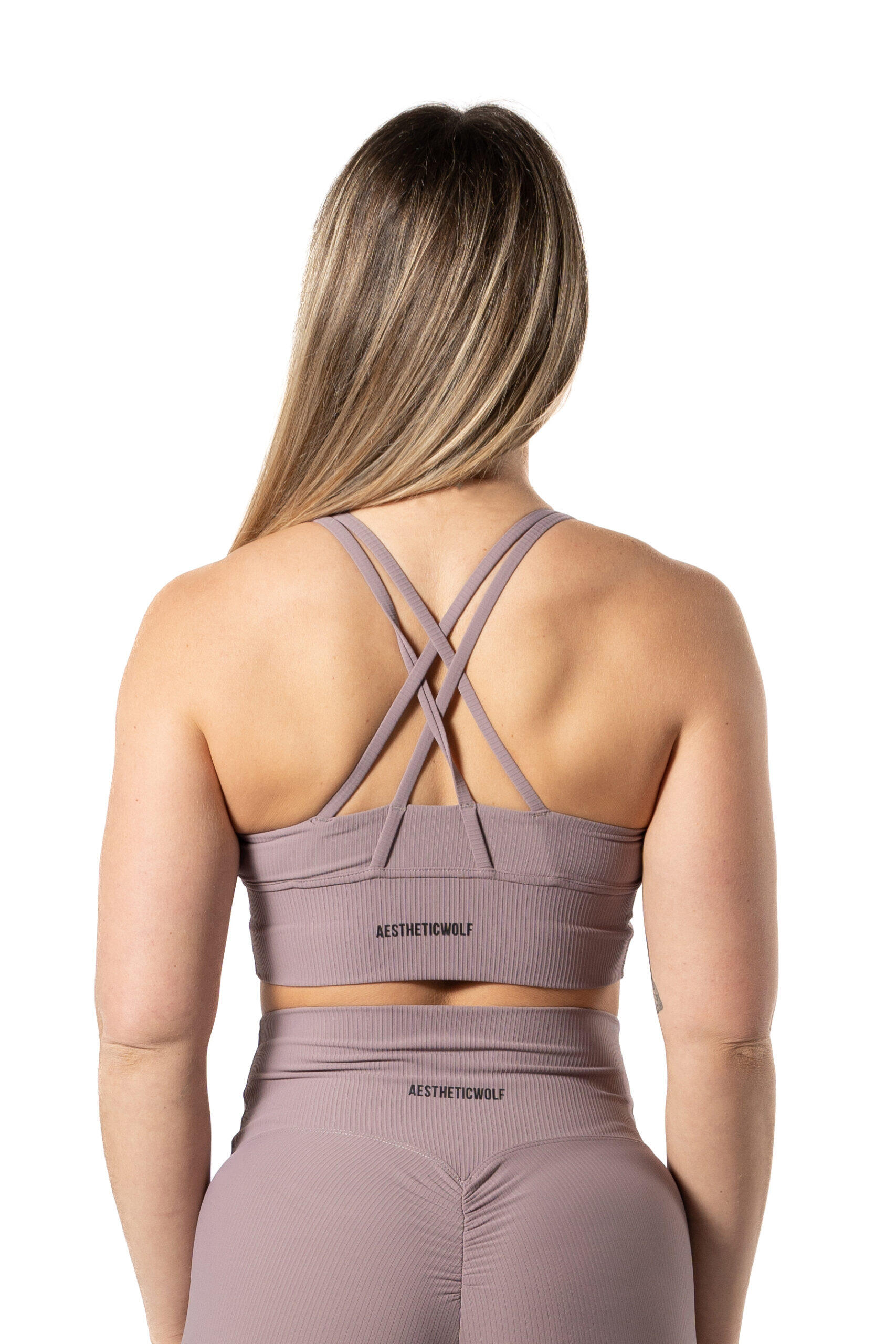 Brassière De Sport Côtelée v2 Plum Rouge 2/5