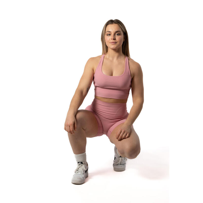 Brassière De Sport Côtelée v2 Rose