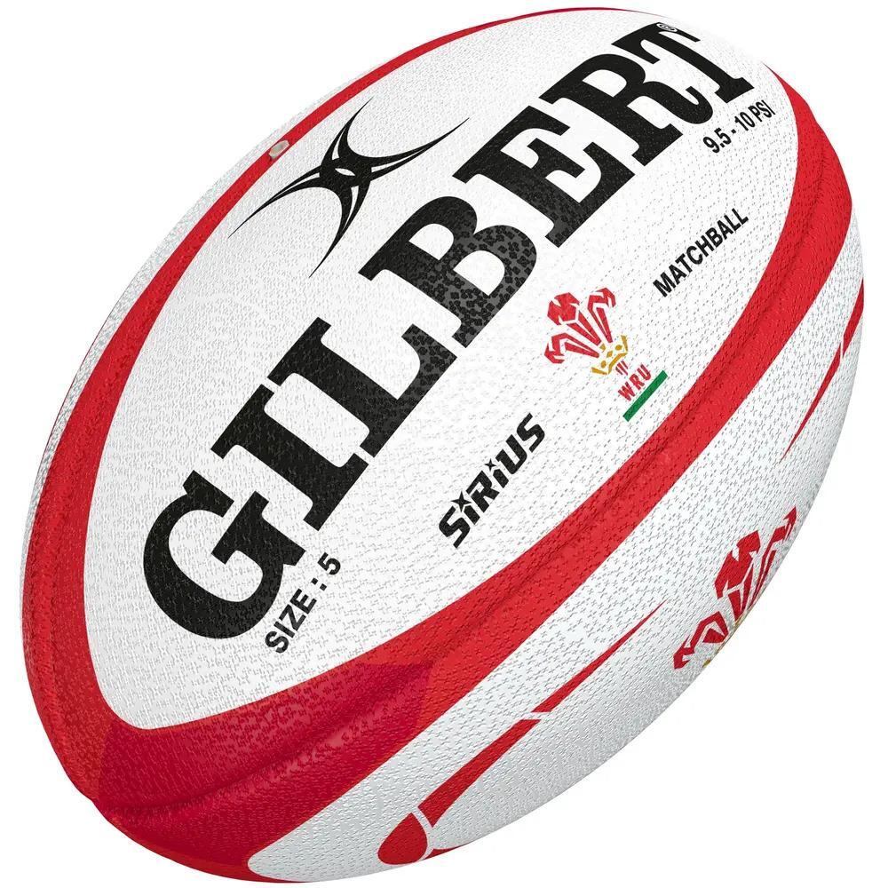 Gilbert - Ballon De Rugby Gilbert Officiel Match Sirius Equipe Pays De Galles - Ballon De Rugby - Blanc - 5 - Decathlon