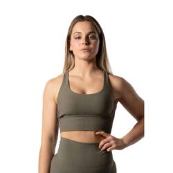 Brassière De Sport Côtelée v2 Bleu