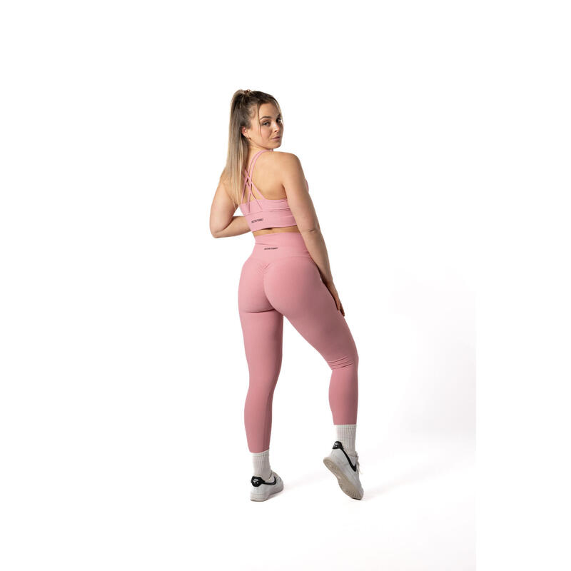 Brassière De Sport Côtelée v2 Rose